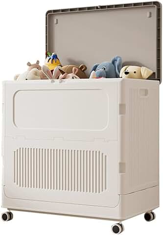 Large 123L Plastic Storage Bins with Lid and Wheels