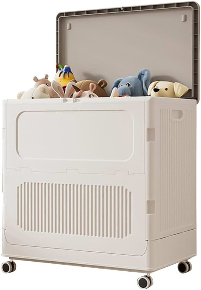 Large 123L Plastic Storage Bins with Lid and Wheels