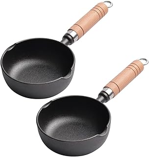 Set of two small nonstick frying pans for eggs and pancakes
