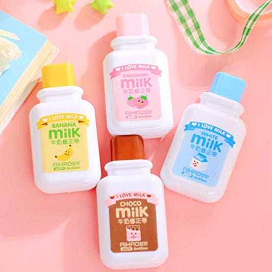 Set of four milk bottle style correction tapes