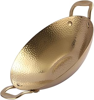 Hammered Double Handle Stainless Steel Griddle Pan