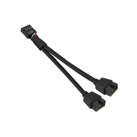 USB 2.0 Dual 9-Pin Motherboard Extension Cable