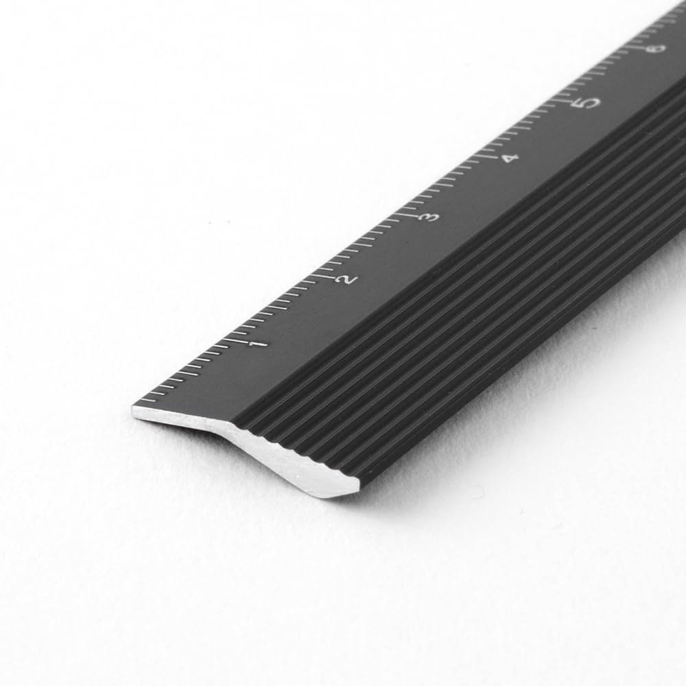 Black 15cm Aluminium Ruler