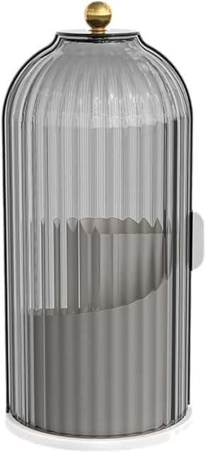 360° Makeup Brush Holder with Clear Lid