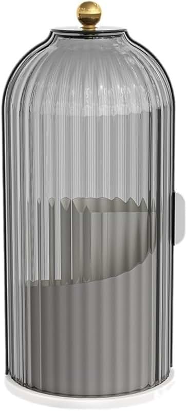 360° Makeup Brush Holder with Clear Lid