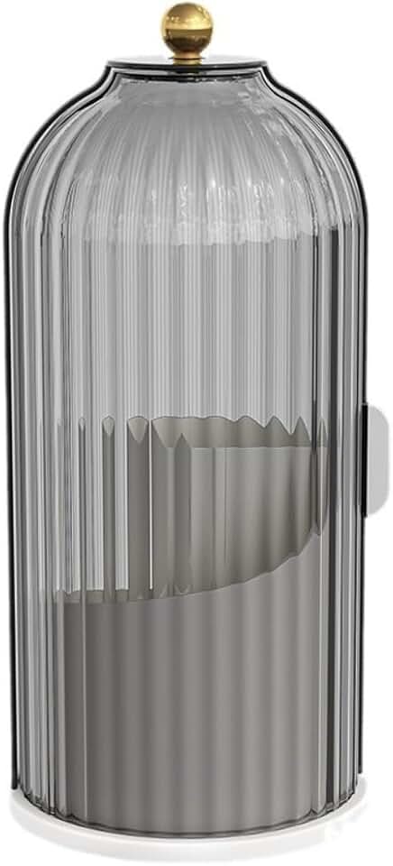 360° Makeup Brush Holder with Clear Lid