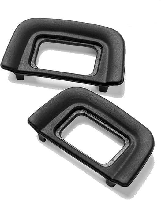 Two rubber eyecups for camera viewfinder