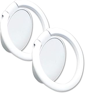 Two Matte Finish Round Phone Ring Holders with 360° Rotation