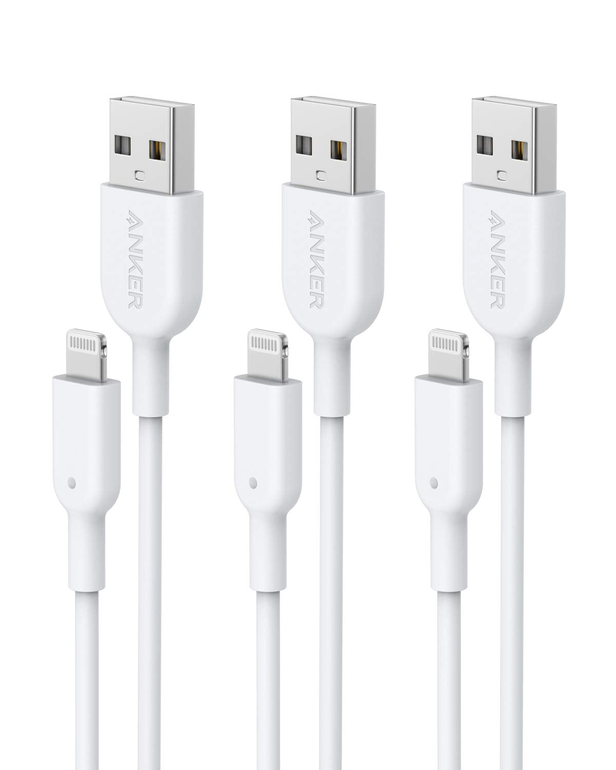 Lightning Cable(3-Pack), Powerline II [3ft MFi ] iPhone Charger Cable/Sync Lightning Cord Compatible with iPhone SE 11 11 Pro 11 Pro Max Xs MAX XR X 8 7 6S 6 5, iPad and More