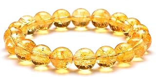 Natural Citrine Chakra Healing Crystal Bracelet for Women and Men