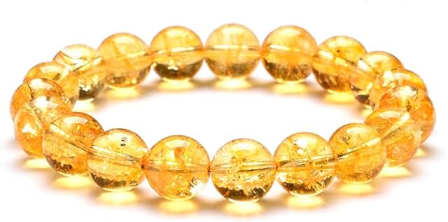 Natural Citrine Chakra Healing Crystal Bracelet for Women and Men