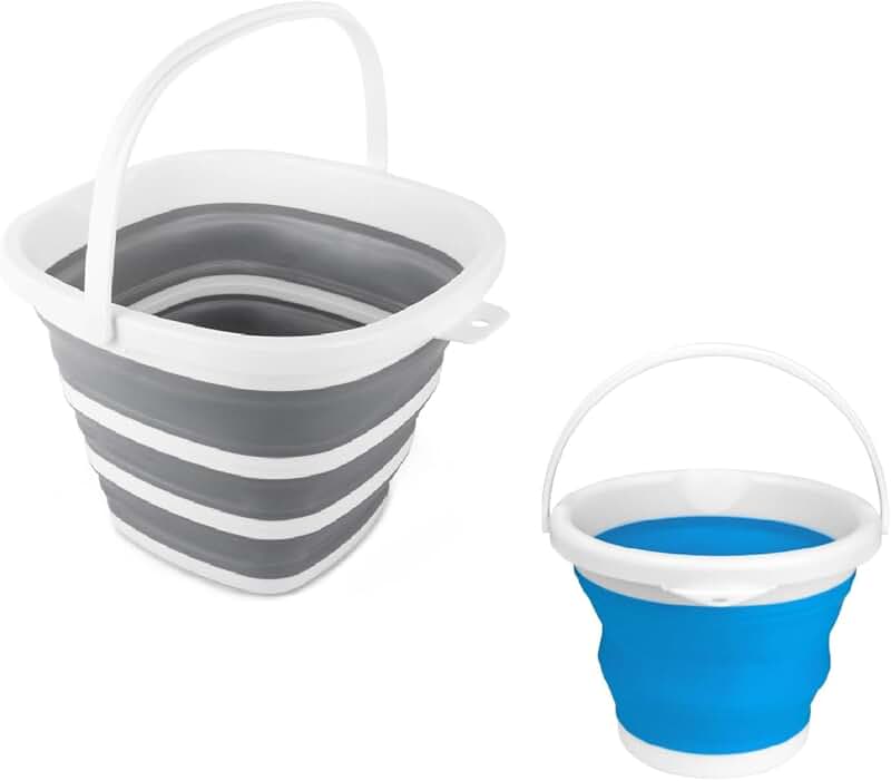 10L Collapsible Blue Bucket for Cleaning and Water Storage