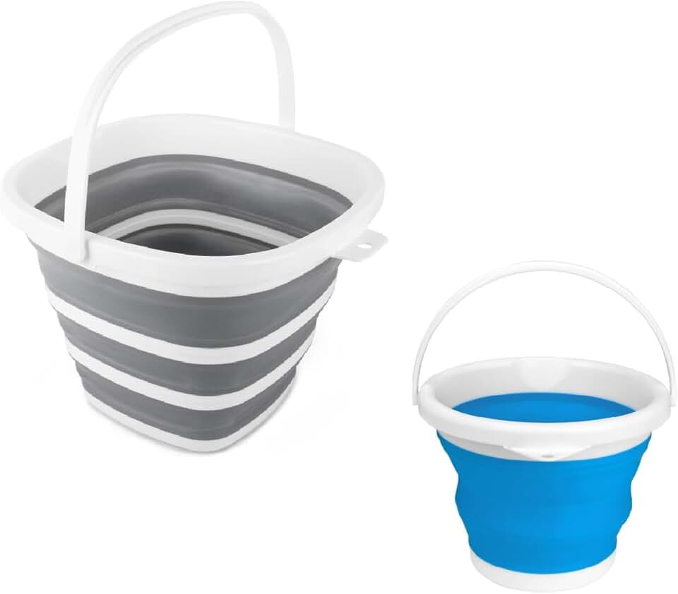 10L Collapsible Blue Bucket for Cleaning and Water Storage