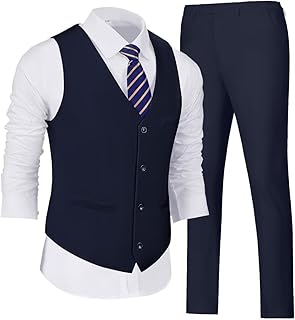 Men's 2-Piece Suit with Vest and Pants