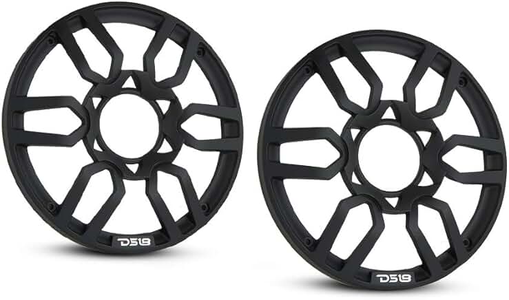 6.5-Inch Car Speaker Cover, Black, Set of 2