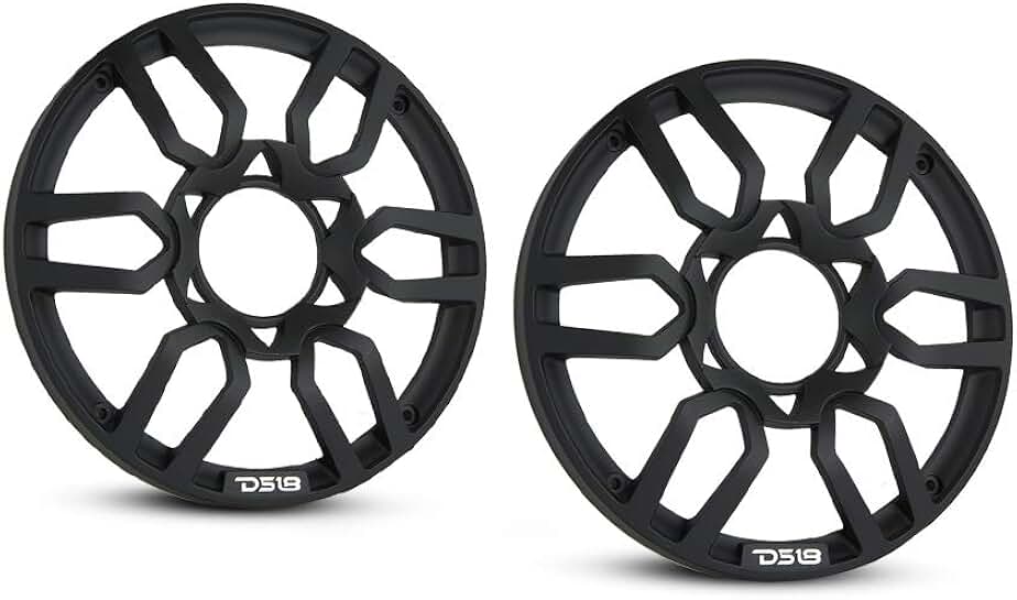 6.5-Inch Car Speaker Cover, Black, Set of 2