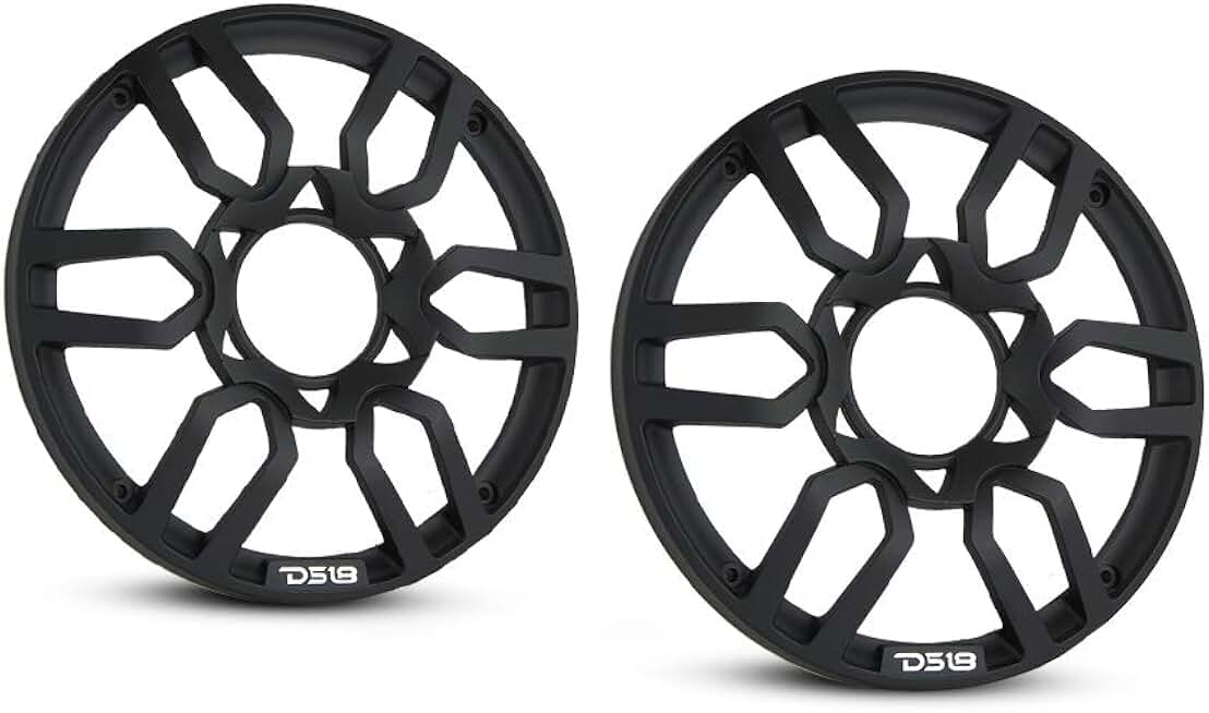6.5-Inch Car Speaker Cover, Black, Set of 2