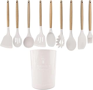 White Food Grade Silicone Kitchen Utensil Set