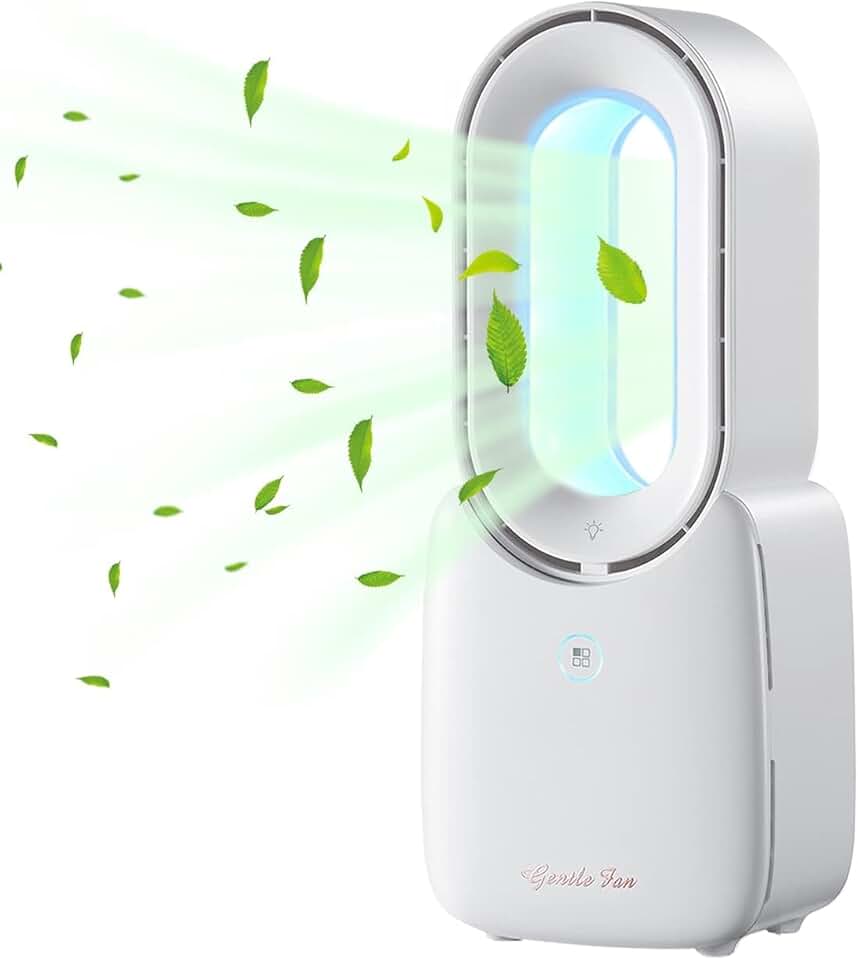 Small Portable Bladeless Desk Fan with Touch Control