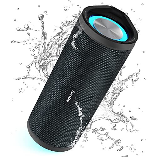 Portable Bluetooth Waterproof Speaker with LED Light and 40H Play