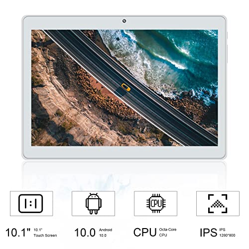 10 inch Android 10 Tablet with Dual SIM Card Slot, 2GB RAM, 32GB ROM, 128GB Expand Support, Octa-Core, IPS HD Display for Study Gaming Entertainment, Home, Office