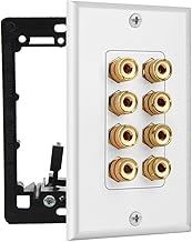 4 Speaker Wall Plate for Home Theater Setup