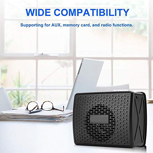 Bluetooth Speaker,Mini Wireless Bluetooth Speaker Portable Plug-in Card Music Player with Radio Function,Supporting for Bluetooth, AUX, Memory Card, and Radio Functions.(Black)
