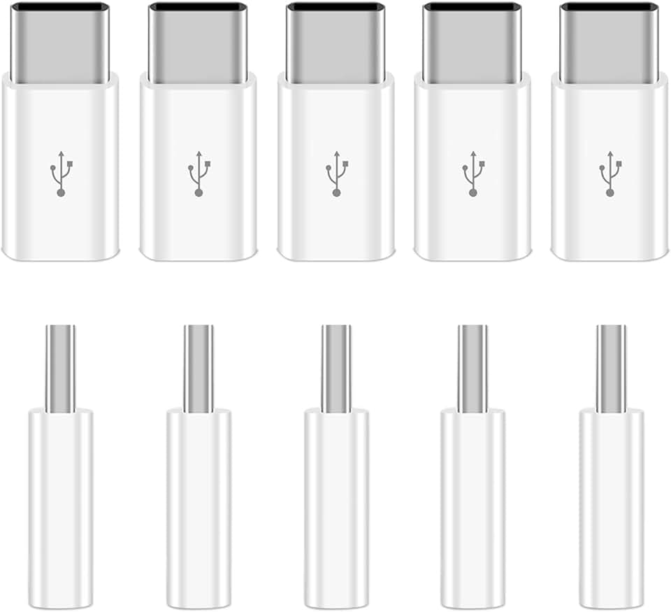 10 Pack Micro USB to USB-C Adapter for Phones and Tablets