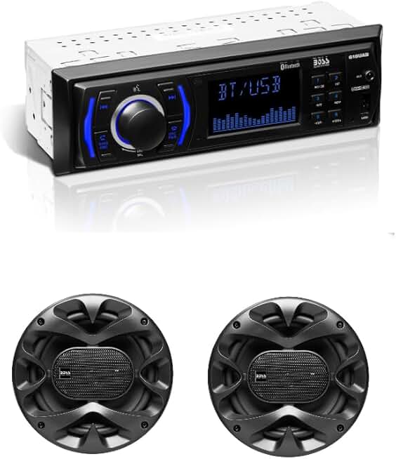 Bluetooth Radio with Two Car Speakers