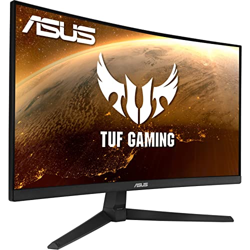 TUF Gaming 23.8 1080P Curved Gaming Monitor (VG24VQ1B) - Full HD, 165Hz (Supports 144Hz), 1ms, Extreme Low Motion Blur, Speakers, Adaptive-sync/FreeSync Premium, Eye Care, DisplayPort, HDMI