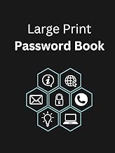 Large Print Password Book with Tabs for Easy Access