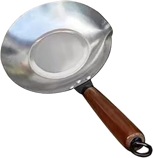 Sugar dipping pan with wooden handle, 9.06x1.97 inches