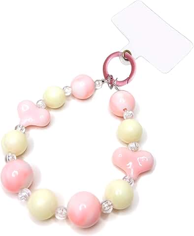 Shiny Pearl Beaded Phone Charm and Wrist Strap