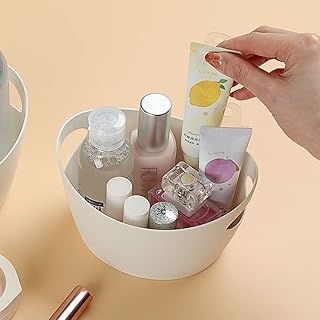 Set of 10 Mini Plastic Desk Organizers in White