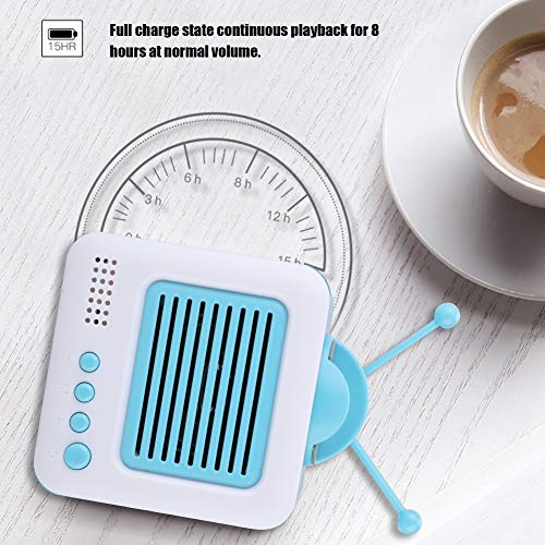 Bluetooth Speaker Phone Holder,Vintage Mini TV Shaped Phone Bracket Bluetooth Speaker Multi-Function Bracket Speaker 2 in 1,Scratch Resistant Speaker Support U Disk/TF Card Playback.(Blue)