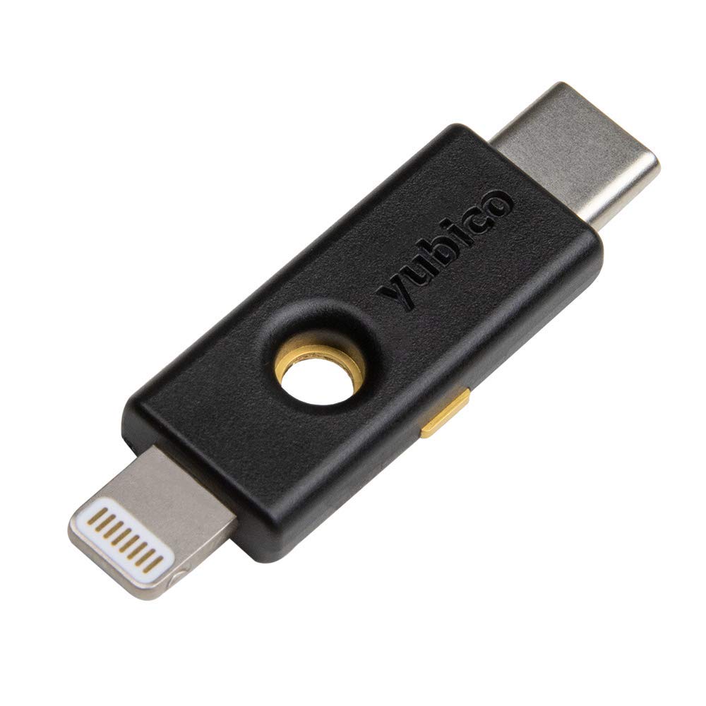 YubiKey 5Ci - Two Factor Authentication Android/PC/iPhone Security Key, Dual Connectors for Lighting/USB-C - FIDO USB Password Key, Protect Online Accounts with More Than a Password