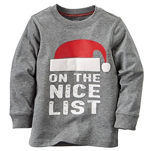 Carter s Baby Boy s Slogan Tee - On The Nice List - 3 Months