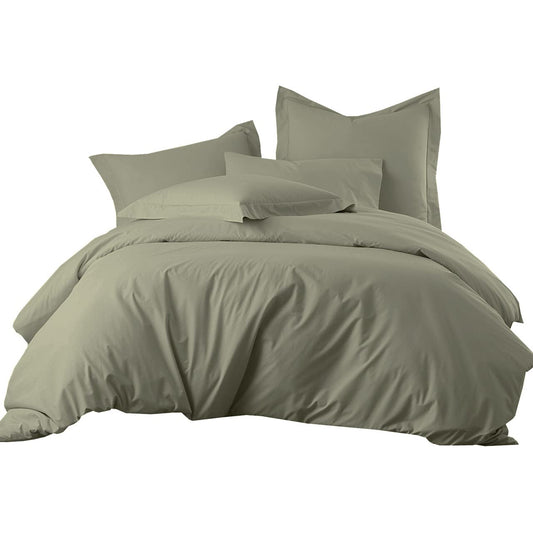 Cotton-Blend Duvet Covers Wrinkle-Free Soft Cool and Breathable  650 Thread-Count 2pc Duvet Cover Set, Twin/Twi L Size, Sage-Green