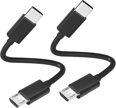 USB-C to Micro USB Charging Cable 2-Pack