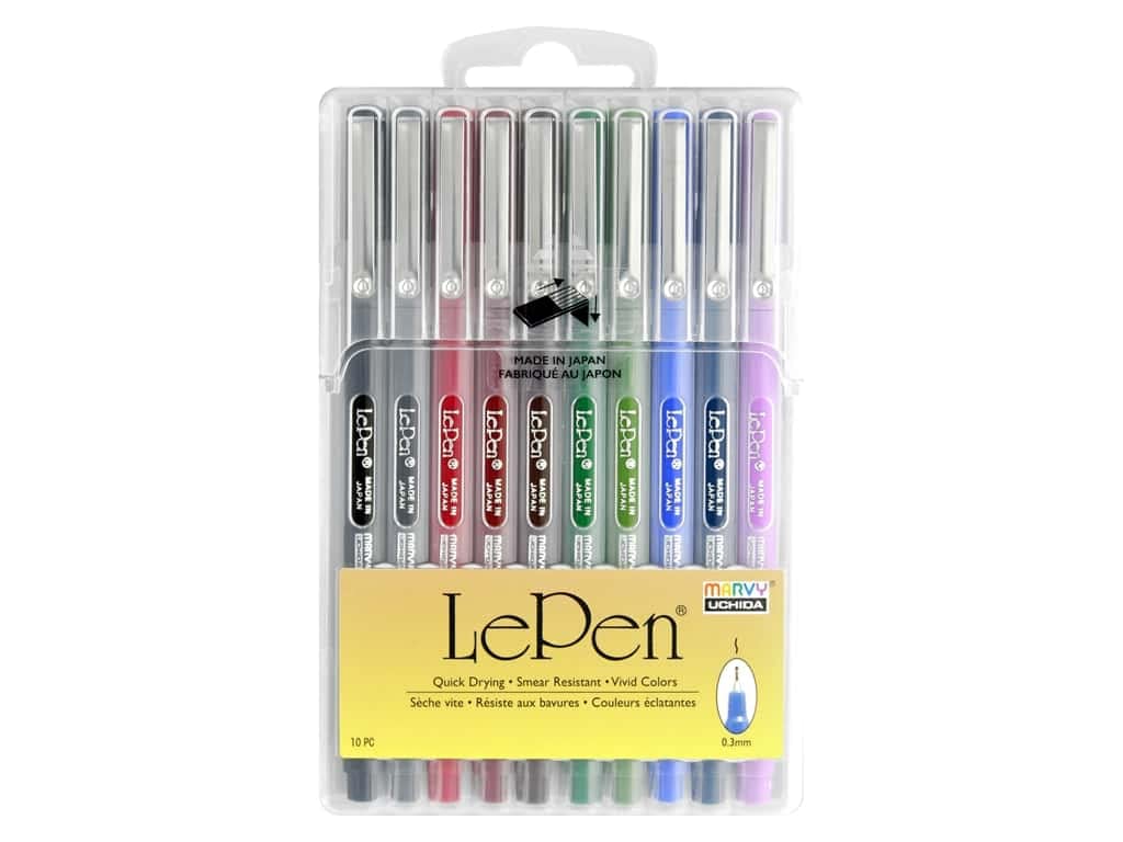 10-Piece 0.3 Point Size Drawing Pen Set