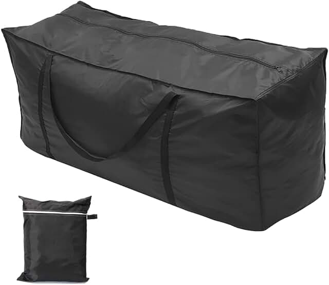 Large Waterproof Patio Cushion Storage Bag with Handle