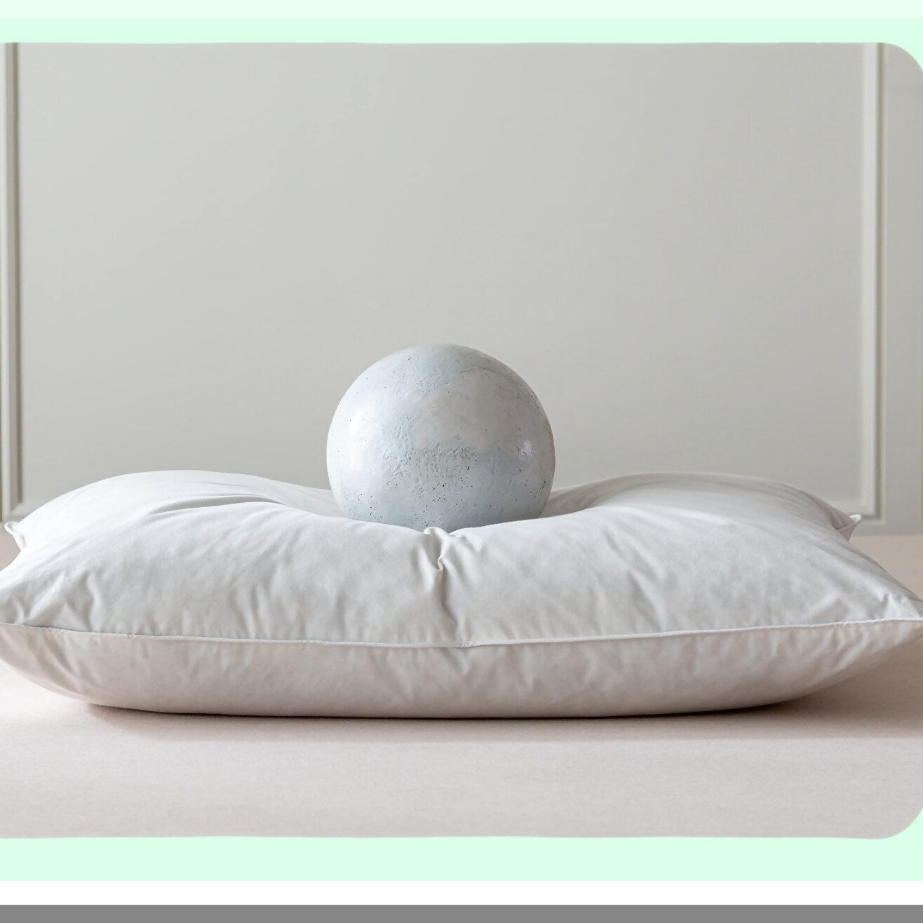 PlushDreams Queen Size Luxury Down Pillow - Hotel Collection Soft Bed Pillow with Percale Cover - Premium Goose Feathers for Sleeping - 1 Pack