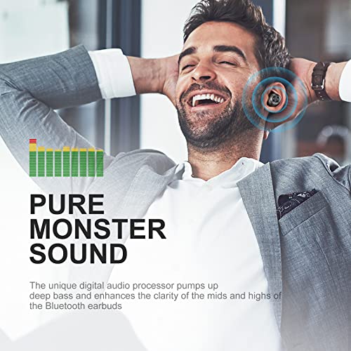 Achieve 100 AirLinks Wireless Earbuds, Super Fast Charge, Bluetooth 5.0 in-Ear Stereo Headphones with USB-C Charging Case, Built-in Mic for Clear Calls, Water Resistant Design for Sports.