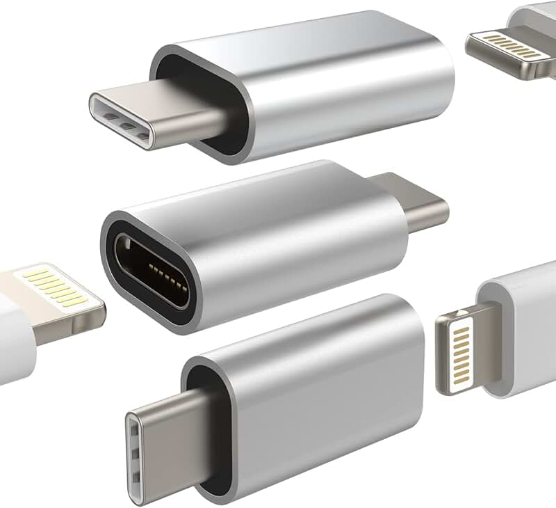 Lightning Female to USB C Adapter, 3 Pack