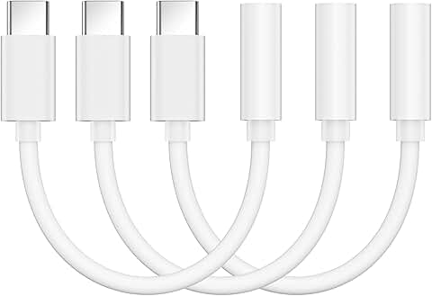 USB C to 3.5mm Headphone Adapter 3-Pack