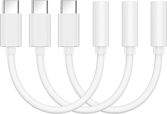 USB C to 3.5mm Headphone Adapter 3-Pack