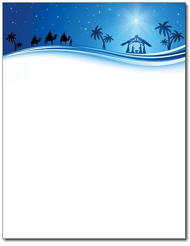 Three Men Holiday Religious Stationery, 80 Sheets