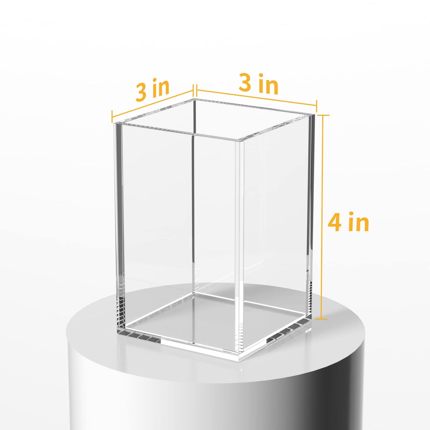 Clear Acrylic Pen Holders, 2 Pack for Desk Organization