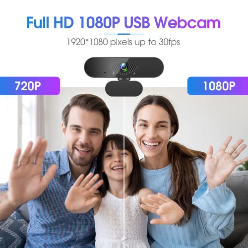 USB Webcam, 1080P Streaming Webcam with Microphone for PC,MAC, Laptop, Plug and Play Web