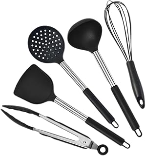 Set of 5 silicone cooking utensils for kitchen use